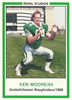 1988 Saskatchewan Roughriders #NNO Ken Moore Front