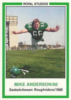1988 Saskatchewan Roughriders #NNO Mike Anderson Front