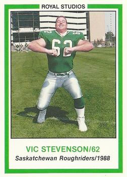 1988 Saskatchewan Roughriders #NNO Vic Stevenson Front