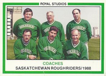 1988 Saskatchewan Roughriders #NNO Coaches Front
