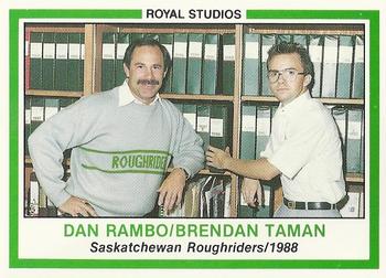 1988 Saskatchewan Roughriders #NNO Dan Rambo / Brendan Taman Front