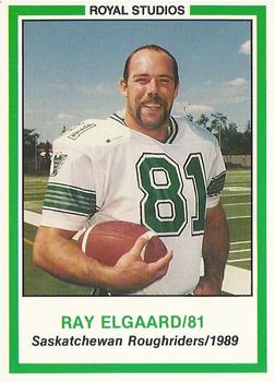 1989 Royal Studios Saskatchewan Roughriders #NNO Ray Elgaard  Front
