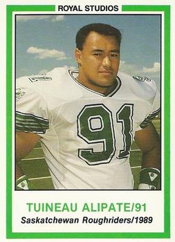 1989 Royal Studios Saskatchewan Roughriders #NNO Tuineau Alipate Front