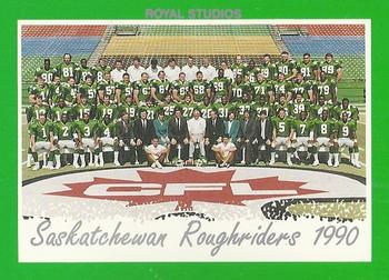 1990 Saskatchewan Roughriders #NNO Team Photo Front