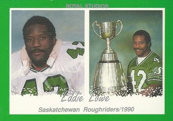 1990 Saskatchewan Roughriders #NNO Eddie Lowe Front
