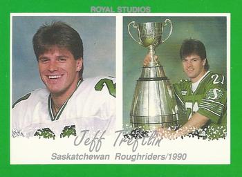 1990 Saskatchewan Roughriders #NNO Jeff Treftlin  Front