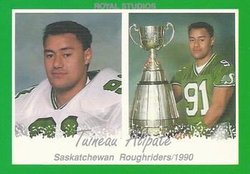1990 Saskatchewan Roughriders #NNO Tuineau Alipate Front