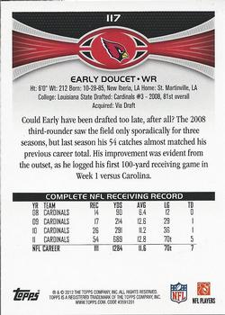 2012 Topps #117 Early Doucet Back