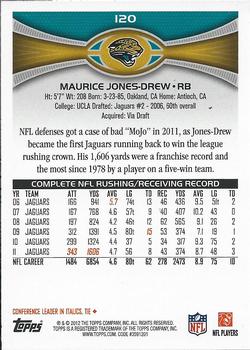 2012 Topps #120 Maurice Jones-Drew Back