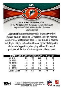 2012 Topps #149 Michael Egnew Back
