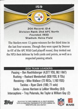 2012 Topps #159 Pittsburgh Steelers: Ben Roethlisberger / Max Starks Back
