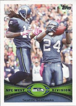 2012 Topps #161 Seattle Seahawks: Marshawn Lynch / Sidney Rice Front