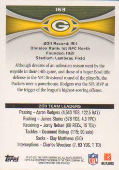 2012 Topps #163 Packers Team Leaders Back