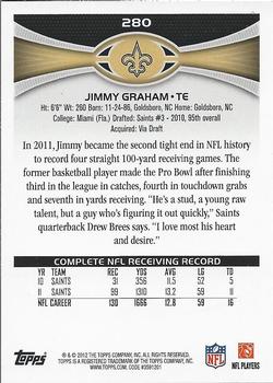 2012 Topps #280 Jimmy Graham Back