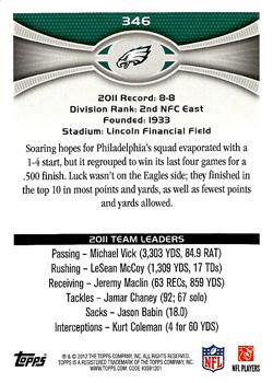 2012 Topps #346 Philadelphia Eagles: LeSean McCoy / Riley Cooper Back