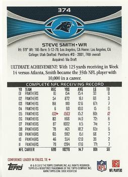 2012 Topps #374 Steve Smith Back