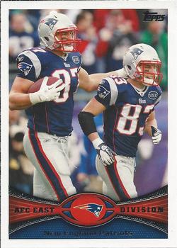 2012 Topps #409 New England Patriots: Rob Gronkowski / Wes Welker Front