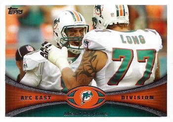 2012 Topps #68 Dolphins Team Leaders Front