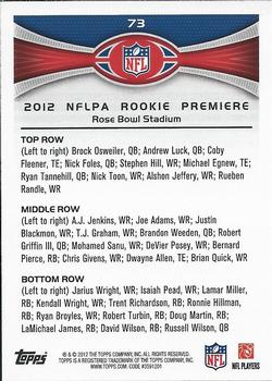 2012 Topps #73 2012 NFLPA Rookie Premiere Back
