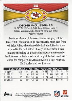 2012 Topps #88 Dexter McCluster Back