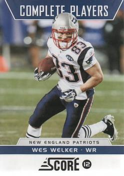 2012 Score - Complete Players #19 Wes Welker Front