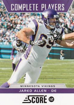 2012 Score - Complete Players #15 Jared Allen Front