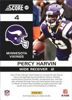 2012 Score - Complete Players Glossy #4 Percy Harvin Back