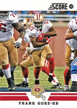 2012 Score - Glossy #14 Frank Gore Front