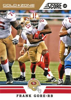 2012 Score - Gold Zone #14 Frank Gore Front