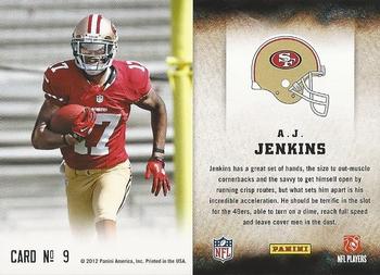 2012 Score - Hot Rookies #9 A.J. Jenkins Back