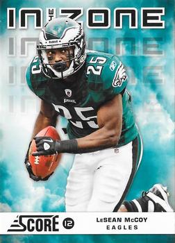 2012 Score - In the Zone Glossy #1 LeSean McCoy Front