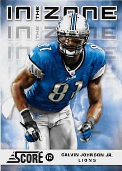 2012 Score - In the Zone Glossy #3 Calvin Johnson Front
