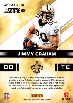 2012 Score - In the Zone Glossy #12 Jimmy Graham Back