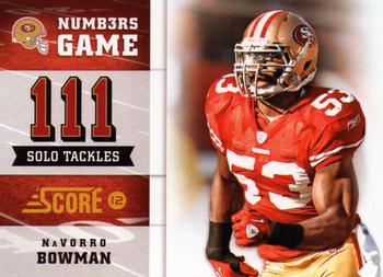 2012 Score - Numbers Game #18 Navorro Bowman Front