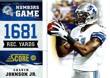 2012 Score - Numbers Game #1 Calvin Johnson Jr. Front