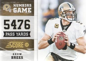 2012 Score - Numbers Game #9 Drew Brees Front