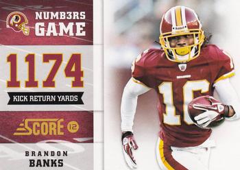2012 Score - Numbers Game #13 Brandon Banks Front