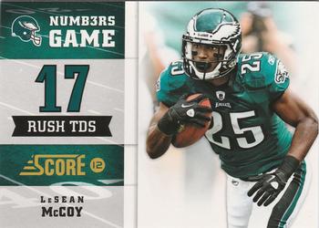 2012 Score - Numbers Game Glossy #7 LeSean McCoy Front
