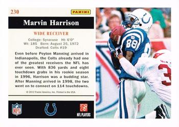 2012 Score - RC Flashbacks #230 Marvin Harrison Back
