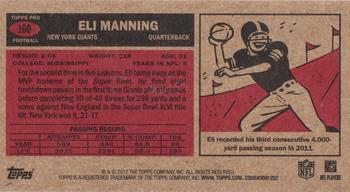2012 Topps - 1965 Mini #100 Eli Manning Back