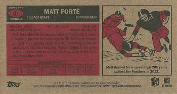 2012 Topps - 1965 Mini #111 Matt Forte Back