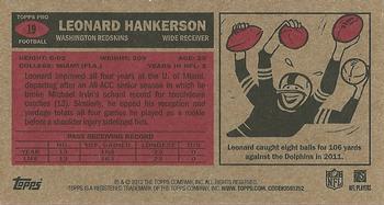 2012 Topps - 1965 Mini #19 Leonard Hankerson Back