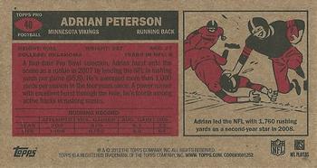 2012 Topps - 1965 Mini #40 Adrian Peterson Back