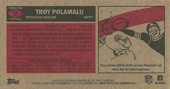 2012 Topps - 1965 Mini #57 Troy Polamalu Back