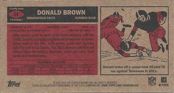 2012 Topps - 1965 Mini #64 Donald Brown Back