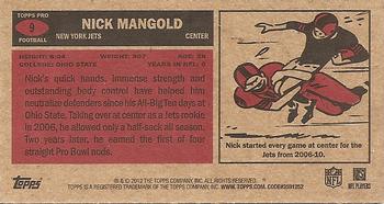 2012 Topps - 1965 Mini #9 Nick Mangold Back