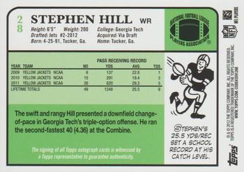 2012 Topps - 1984 Autographs #28 Stephen Hill Back
