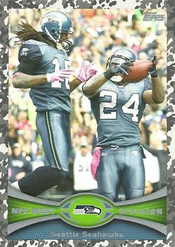 2012 Topps - Camo #161 Seattle Seahawks: Marshawn Lynch / Sidney Rice Front