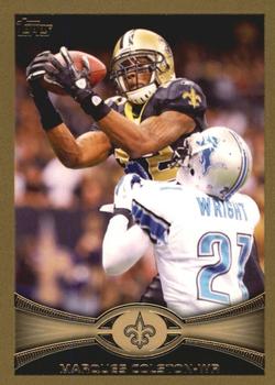 2012 Topps - Gold #215 Marques Colston Front
