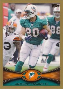 2012 Topps - Gold #338 Anthony Fasano Front
